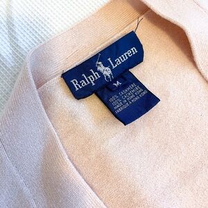 Vintage Ralph Lauren Pink Cashmere Cardigan